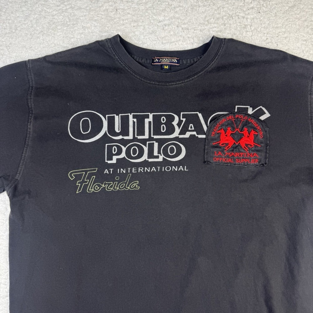 La Martina‎ Buenos Aires Black Short Sleeve T Shirt Size Medium
